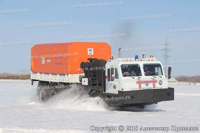Образец специального колёсного шасси БАЗ-69092 для аварийно-спасательных и других неотложных работ для условий Арктики, 2018 г.