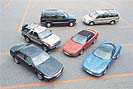 Chevrolet  Cadillac,  1999 .: Chevrolet Trans Sport, Chevrolet Blazer ZR2, Cadillac Seville SLS, Chevrolet Corvette Coupe